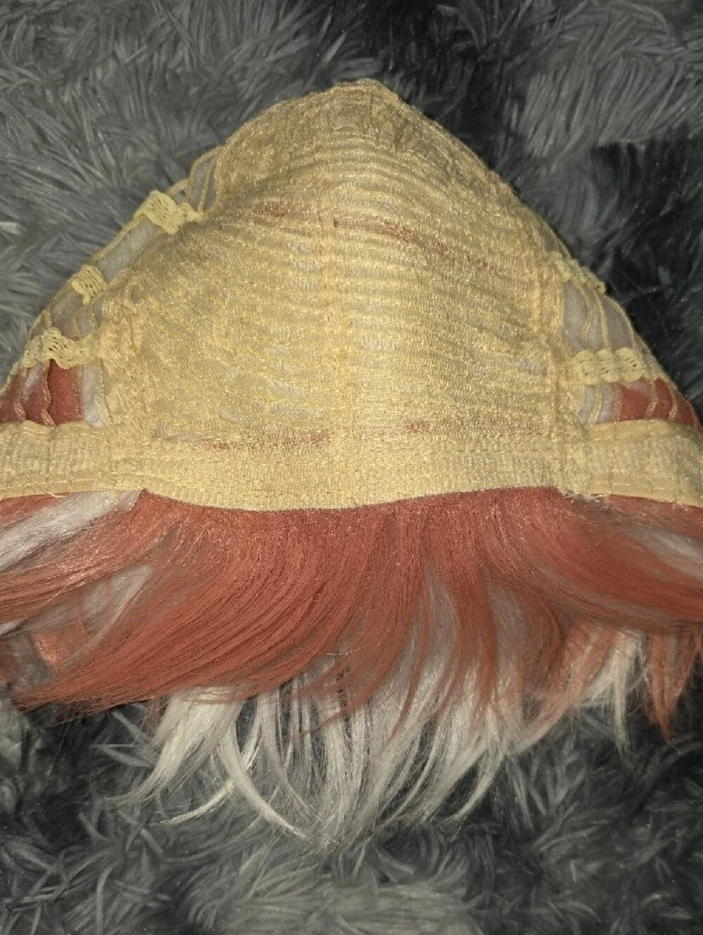Two-Tone White and Pink Cosplay Wig